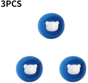 Lush Living Finds Pet Hair Catcher Laundry Ball Reusable Pet Hair Remover For Washing Machines blue 3pcs