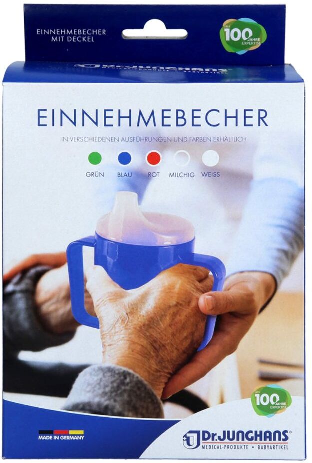 Einnehmebecher mit Griff 2 Deckel 4+12 mm milchig 1stk