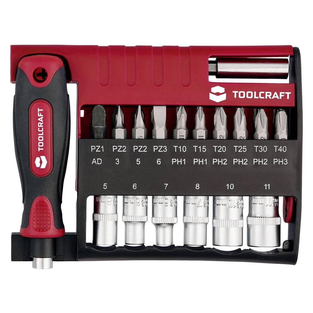 Toolcraft TO-10351632 Bit-Set inkl. Bithalter (TO-10351632)