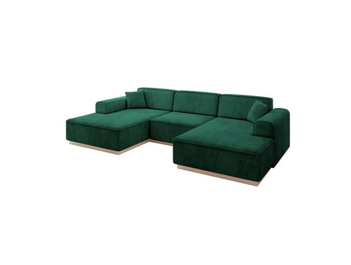 WOHNLANDSCHAFT IREA-U1 - 301x165x80 cm Grün