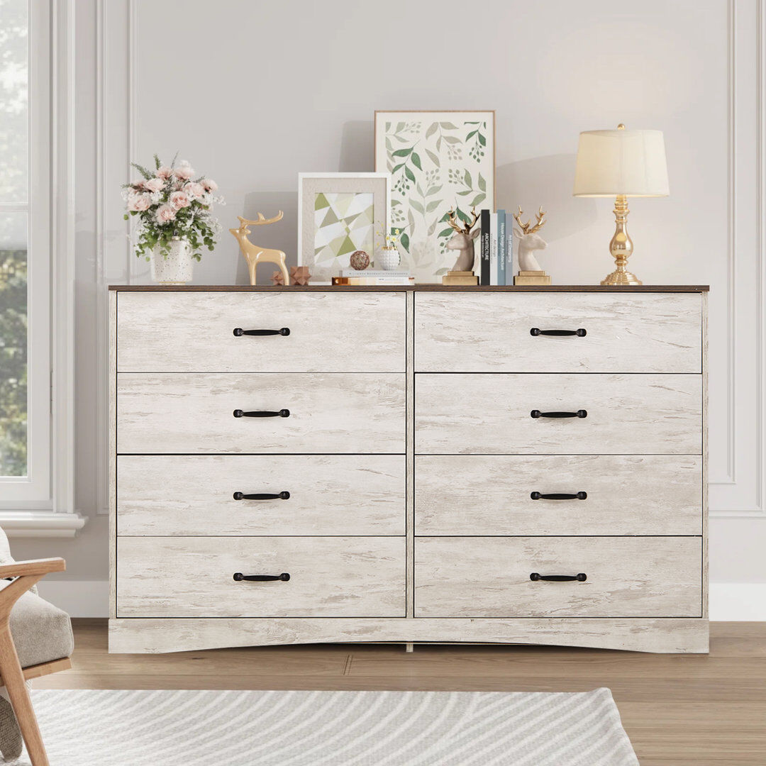 Rio 140 cm W Chest of 6 Drawers Grey 86cm H X 140cm W X 40cm D