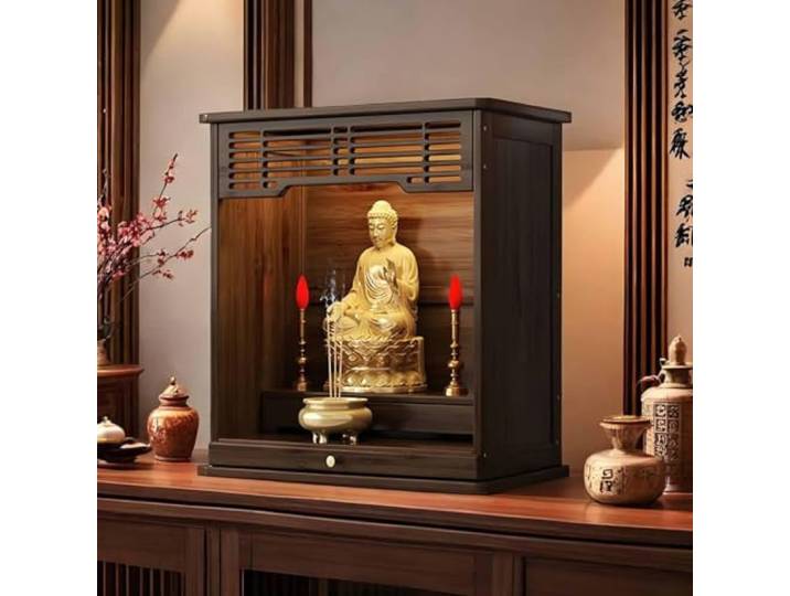 Persönlicher Schrein-Altartisch, Gebetsständer, Buddhistische Altartische Chinesischer Schrein-Schrank，für Kirchen Mit Ausziehbarem Regal, Meditationsaltar，spiritueller Haus-Altar, Für Zuhause