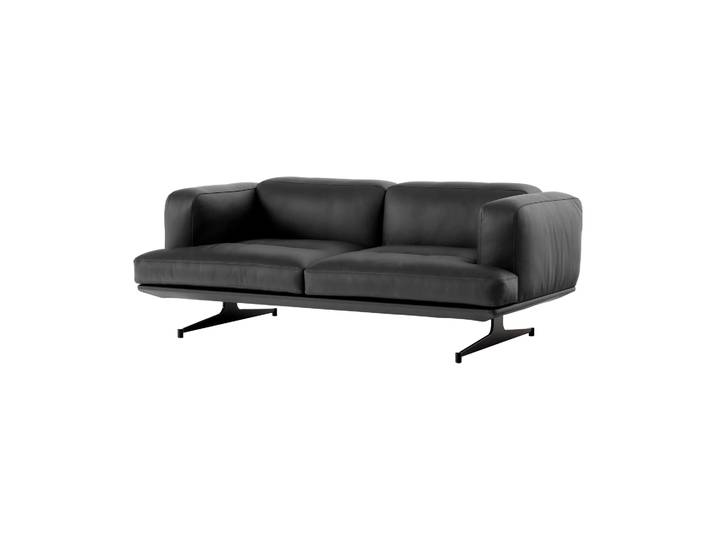 &Tradition Inland AV22 Sofa 2-Sitzer Noble Leder schwarz-warm black