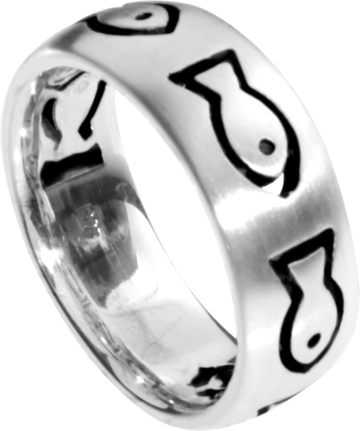 Fingerring OSTSEE-SCHMUCK "Ostsee-Schmuck Ring Fisch Ring Fisch" Gr. 56, silber (weiß, neutral), Fingerringe, Damen, 56 (17,8), Silber 925 (Sterlingsilber), Fingerring