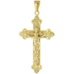 trendor 41058 Kreuz-Anhänger mit Korpus Gold 333 (8 Karat) 45 x 29 mm