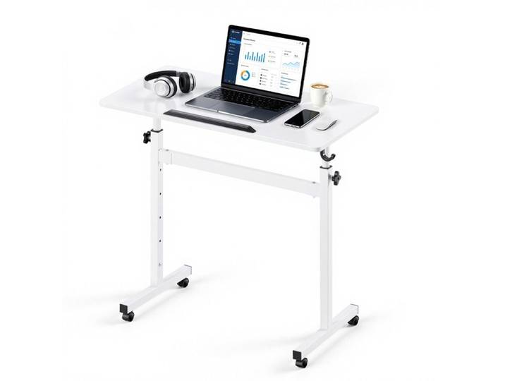 Bureau Assis-Debout Réglable Hauteur-VEVOR-810x410 mm Plateau Inclinable Bureau Mobile pour Télétravail Roulettes Verrouillables