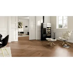 ter Hürne Chevron Edition Design-Vinylboden Eiche Washington tief-gebürstet Chevron Soya Pro 665,4x152,4x2,5 mm