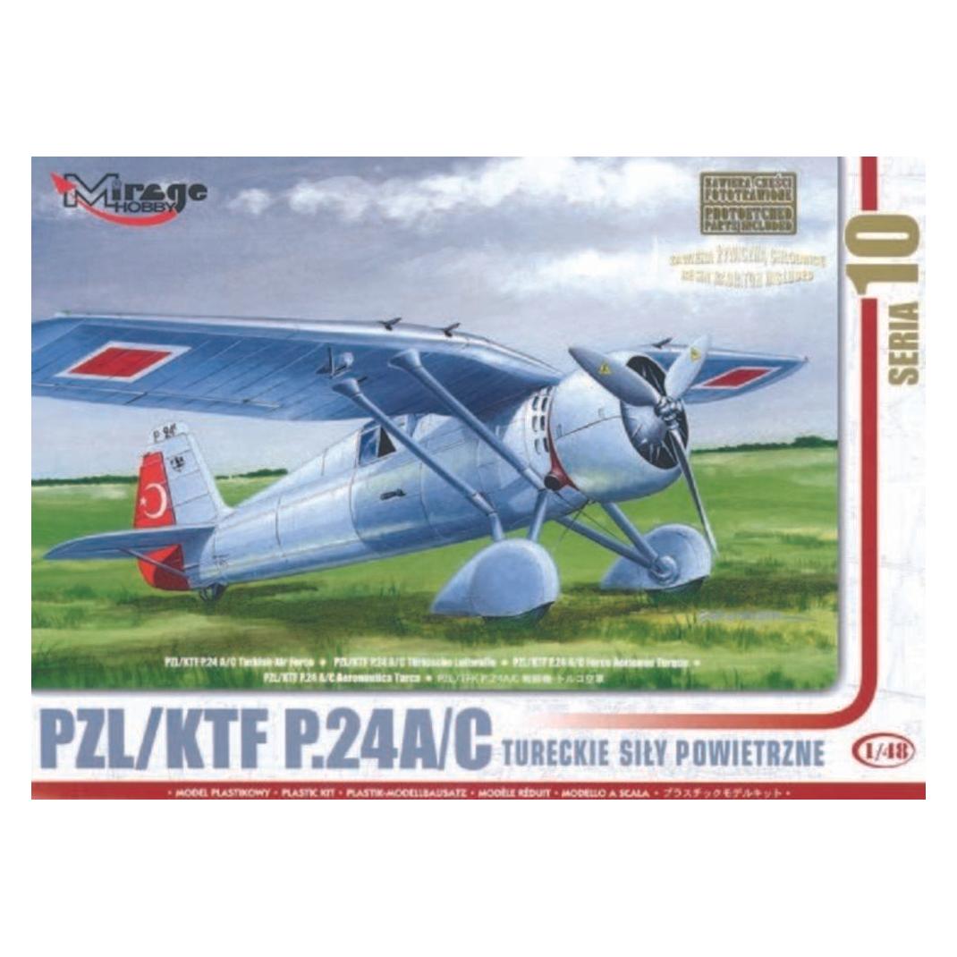 Mirage Hobby PZL/TFK P.24 C Türkische Luftwaffe mit Resin- und Fotoätzteilen (48105)