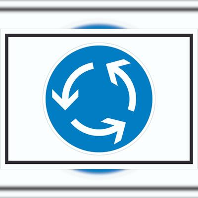 HB-Druck Schild Kreisverkehr Symbol A0 (841x1189mm)