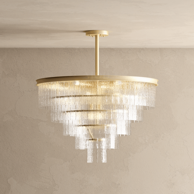 Cascade   Cascading Crystal Chandelier   Small / Warm White (3000k)   MOD LIGHTING