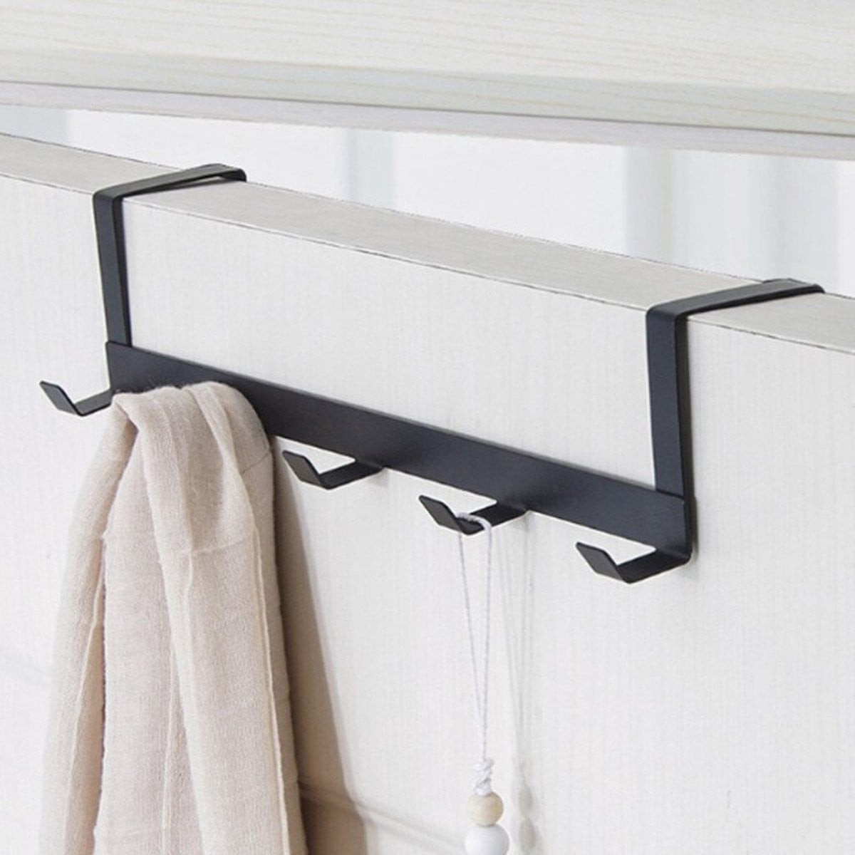 Deurhanger met 5 haken voor kleding, handdoeken en accessoires - Organizer rack voor badkamer en huis