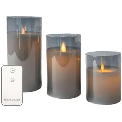 Intirilife, LED Kerzen, 3x Kerzen flammenlose LED Kerzen
