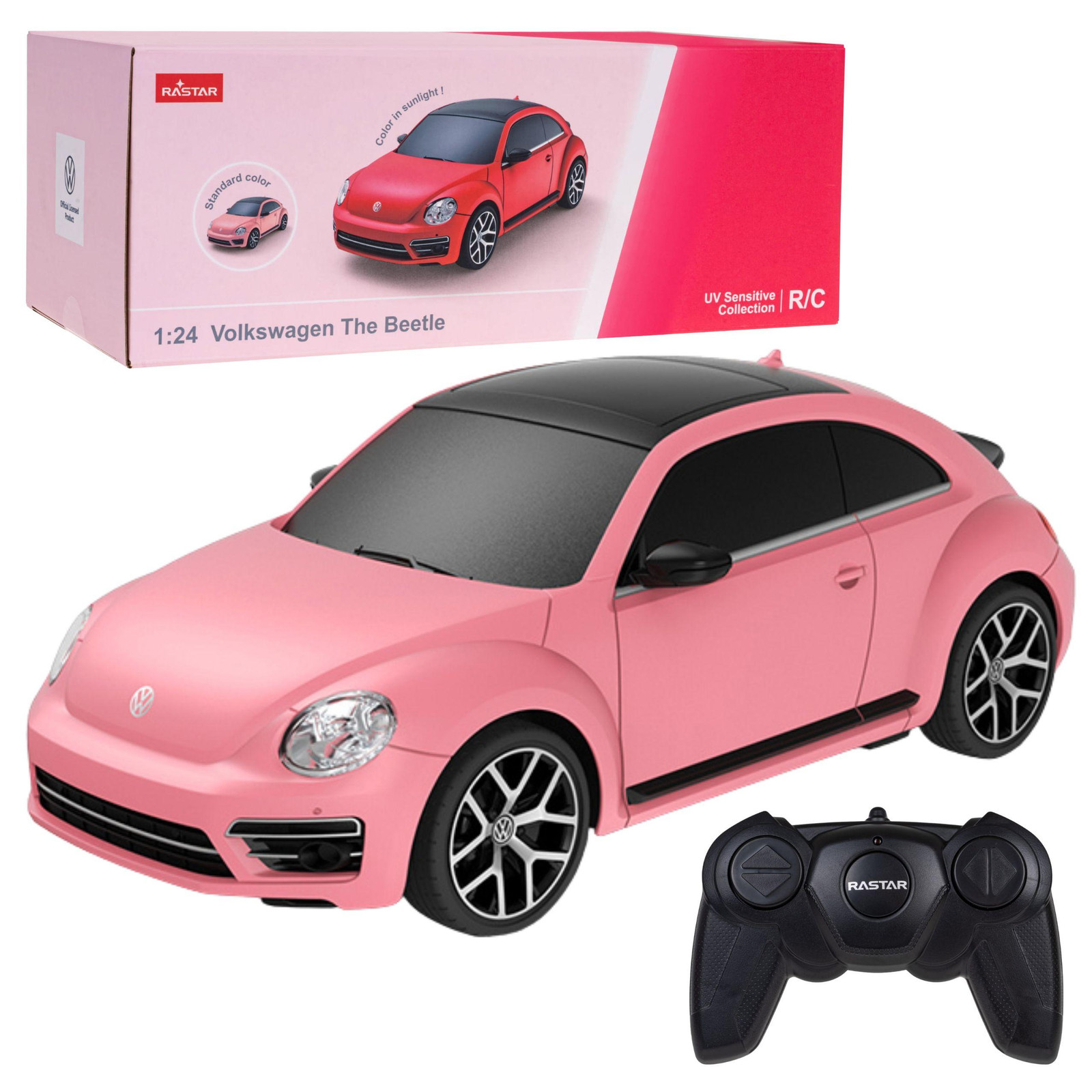 Rastar Volkswagen Kever RC-auto 1:24 Roze