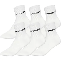 HUDDLE  6pk Short Crew Socks Unisex Socken