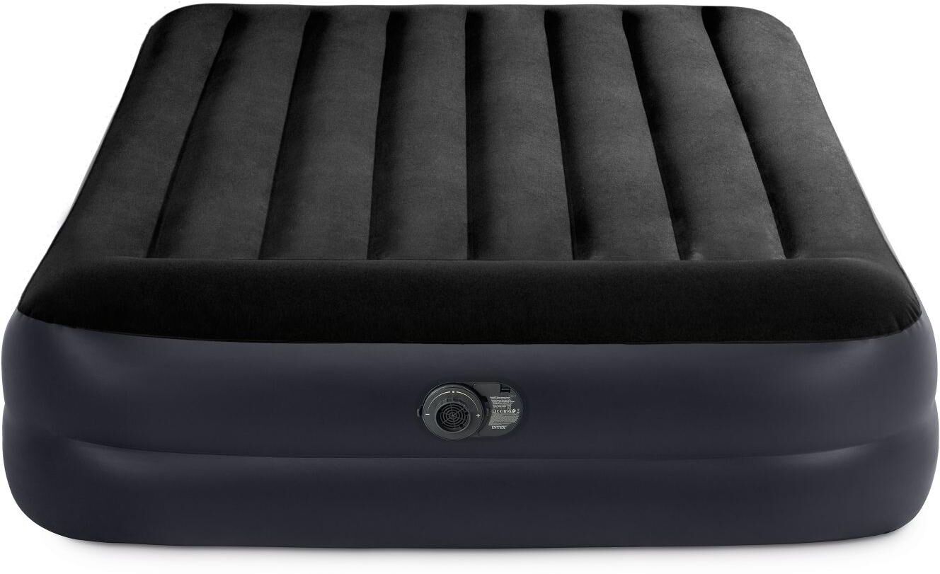 Luftbett INTEX "Pillow Rest Raised Queen 152 x 203 x 42 cm", schwarz, B:152cm H:42cm L:203cm, PVC, Luftbetten, Luftbett schwarz B/H/L: 152cm x 42cm x 203cm