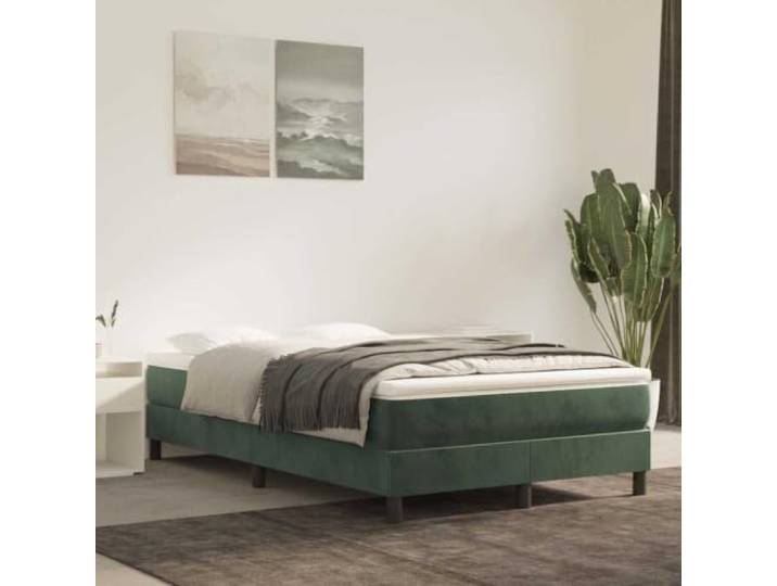 KTHLBRH Matratze Mittel Dunkelgrün 120x200x20 cm Samt mit Taschenfedern Taschenfederkern für Stabilität, weicher Samtbezug, mittelfester Härtegrad, stoßdämpfender Schaumstoff