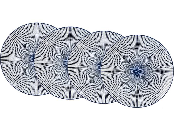 Dessertteller RITZENHOFF & BREKER ROYAL MAKOTO , weiß (weiß, blau), Ø:21,5cm, Keramik, Speiseteller, Dessertteller, Teller Set, Keramik