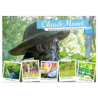 Claude Monet - Sein Garten in sanftem Licht (Wandkalender 2027 DIN A4 quer), CALVENDO Monatskalender
