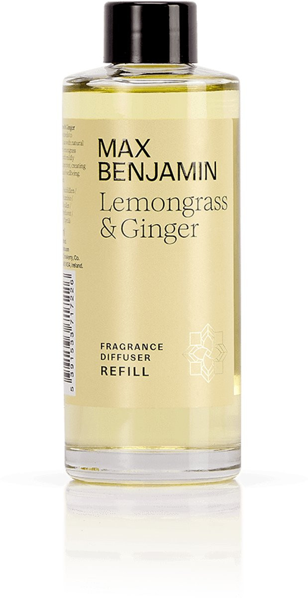 Max Benjamin Navulling voor Geurstokjes Lemongrass & Ginger 150ml