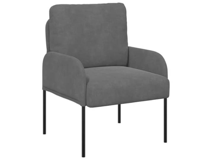 IBUQDDV Sofa mit Kissen 55cm Dunkelgrau Sperrholz Polyesterbezug,Metallbeine Schwarz,runde Kissen,ergonomische Rückenlehne,leicht zu reinigen