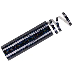 100x Holografische Luftschlangen, schwarz, 3,8 m