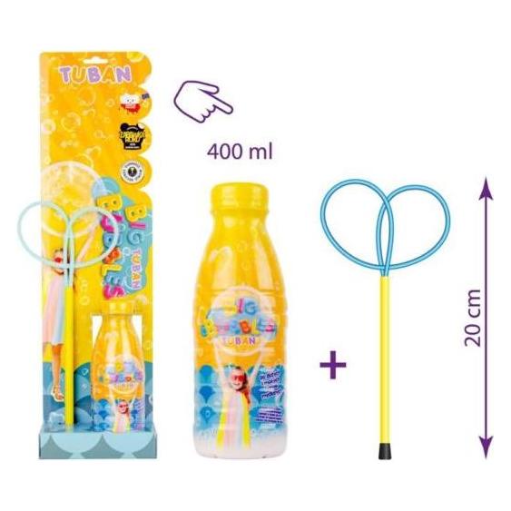 Tuban Seifenblasenring "Schmetterling Mini" + Seifenblasenflüssigkeit 400 ml (422569)