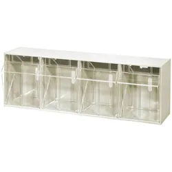 Allit, Aufbewahrungsbox, Klappkasten Magazin VarioPlus ProFlip 4, weissKlappschüttenmagazin, PS.4 entnehmbare Schütten (1x, 60 x 60 x 24 cm)