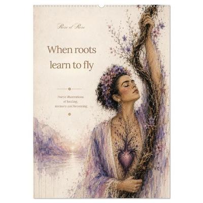 When roots learn to fly poetic illustrations of healing, memory and becoming (Wall Calendar 2027 DIN A2 portrait), CALVENDO 12 Month Wall Calendar
