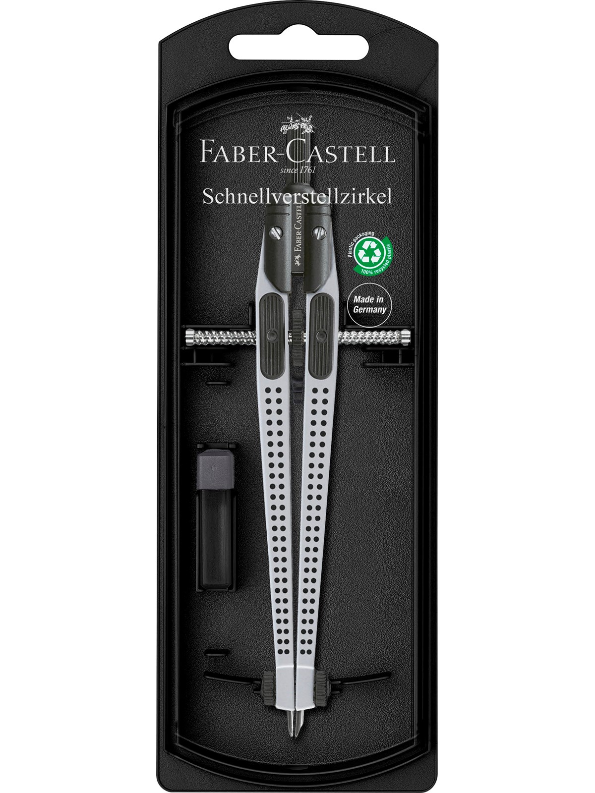Faber-Castell Zirkel Schnellverstellzirkel Grip silber
