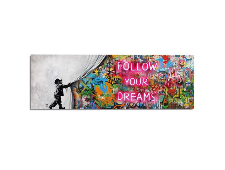 Deco-Panel REINDERS Surprise Wall , bunt (farbe bild(er): mehrfarbig), B:156cm H:52cm T:2cm, Bilder, Deco-Panel, Kinderzimmer - Graffiti - Mehrfarbig - MDF - Kunst - 156x52 cm