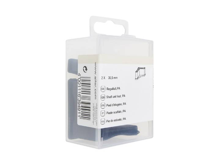 Alfer Regalfuss Hart-PVC für Combi-Tech 36 × 3.6 × 0.6 cm 2 Stück