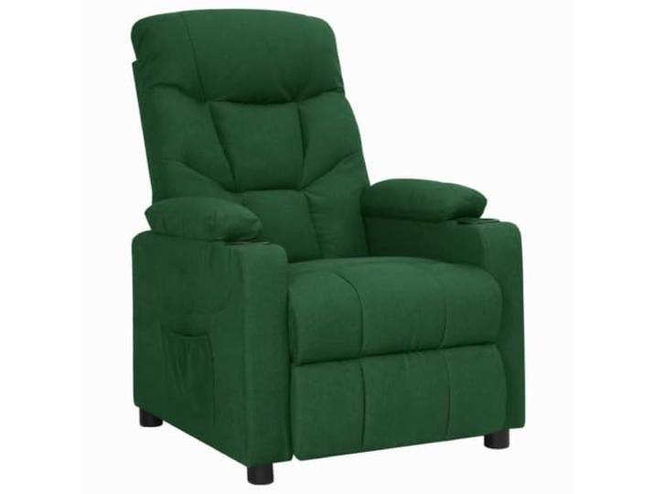 Todiikf Relaxsessel Dunkelgrün Stoff TV-Sessel mit Liegefunktion Ergonomischer Fernsehstuhl mit verstellbarer Rückenlehne und Fußstütze für optimale Entspannung im Wohnzimmer.