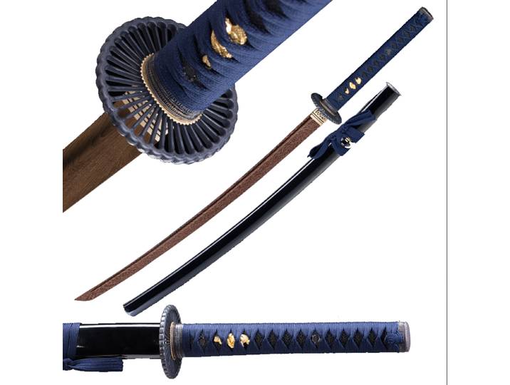 Katana en bois, épée ninja japonaise, fabriquée à la main, avec tsuba en alliage, pour cosplay, entraînement de kung-fu, accessoires de décoration intérieure, non tranchante
