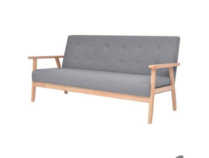 SALE 2026  Fauteuil/Chaise-Sofa Gris - Canapé à 3 places Tissu Gris clair PRO680564999