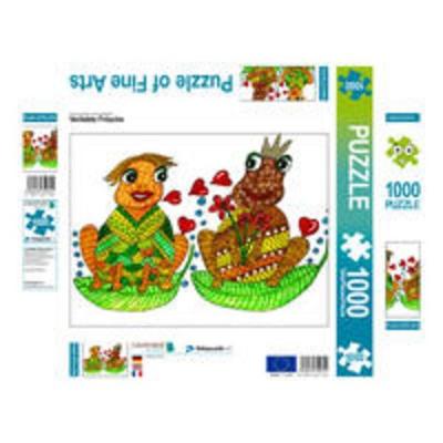 CALVENDO Puzzle Verliebte Frösche | 1000 Teile Lege-Größe 64x48cm Foto-Puzzle für glückliche Stunden