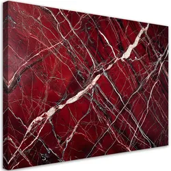 LEINWANDBILD Roter Marmor mit goldenem Glamour-Stil 100x70cm