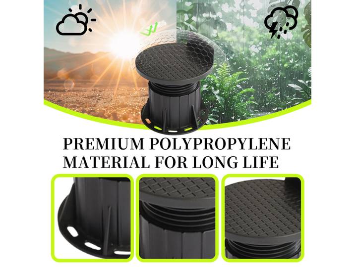 10/35 supports de terrasse réglables en hauteur, socles de terrasse, lames de terrasse, 54-90 mm, pour WPC, bois, décoration intérieure