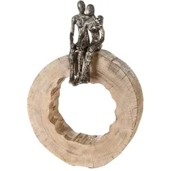 Skulptur Together Hellbraun/Bronzefarben