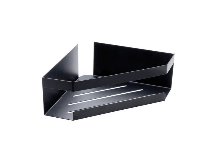 Schöner Wohnen Duschablage, Schwarz, Metall, eckig, 28.5x8x18 cm, Badaccessoires