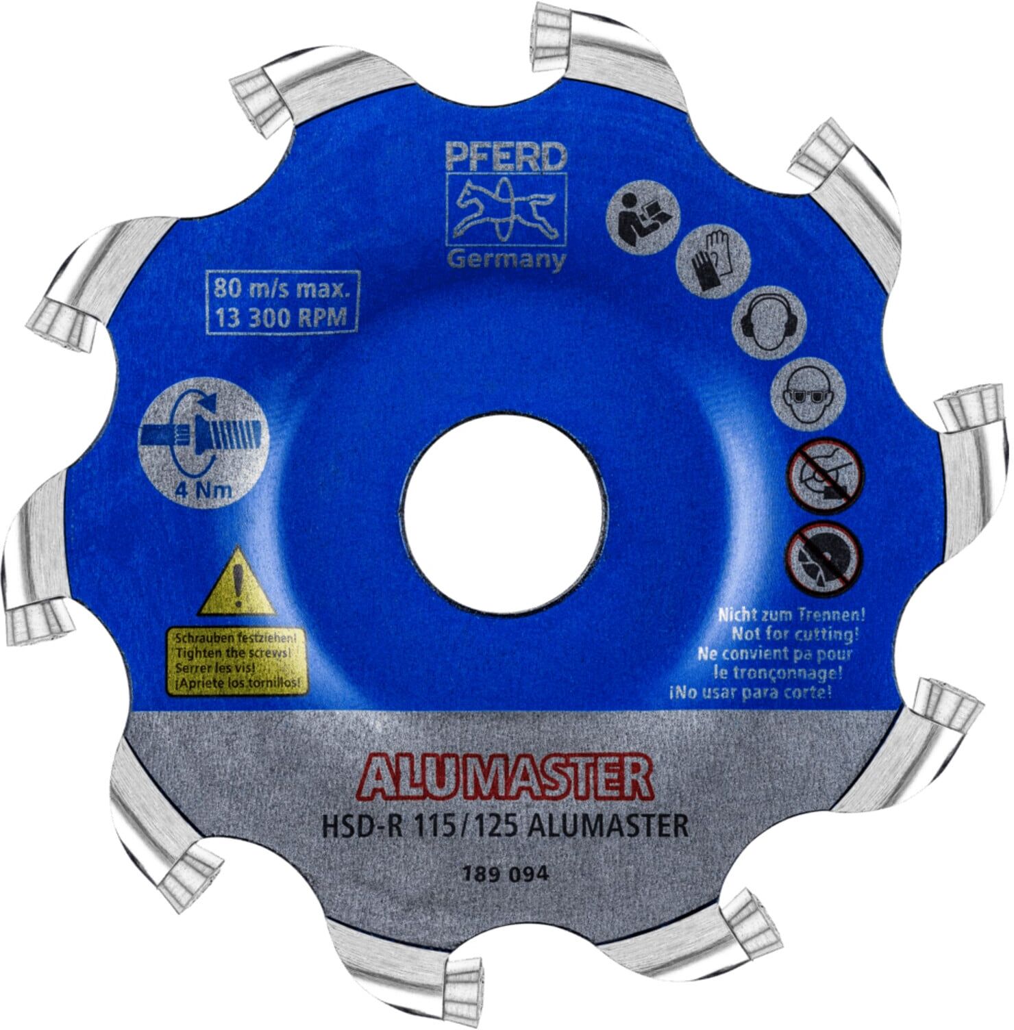 PFERD TOOLS Hochleistungsfrässcheibe ALUMASTER R Ø 115 mm für Winkelschleifer Alu Bearbeitung (22000019)