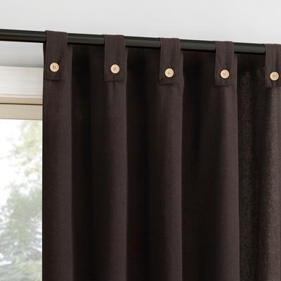Archaeo Cotton Blend Button Tab Top Curtain, Single Panel