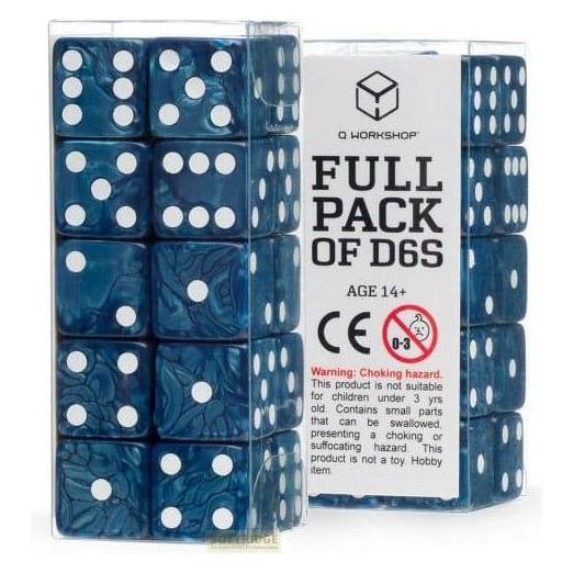 Q Workshop Würfel Set Full Pack D6 Kobalt (20) (QWSS20604)