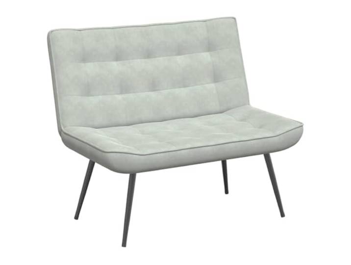 HKTMGDNG Sitzbank Hellgrau 110x74x84 cm Samt Polsterbank für Wohnzimmer Weich gepolsterte Bank mit robustem Metallgestell. Stilvolle Ergänzung für Schlafzimmer, Flur oder Büroräume.