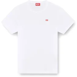 DIESEL Herren T-Shirt - T-MIEGOR, Kurzarm, Rundhals, Baumwolle, Logo, einfarbig Weiß / M