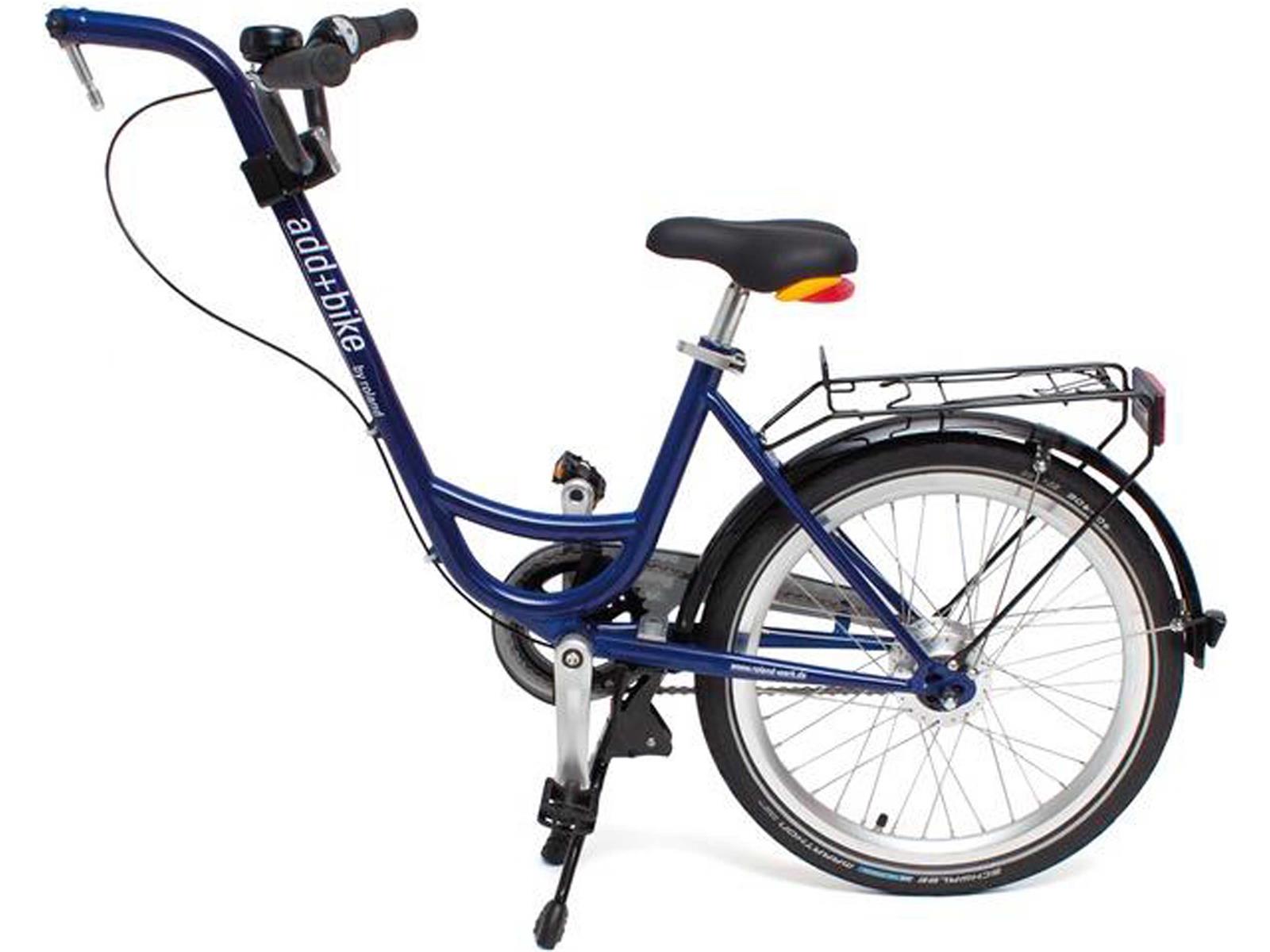 Roland Trailer add + bike blau, 20", 3-Gang Nabensch. m. Freilauf