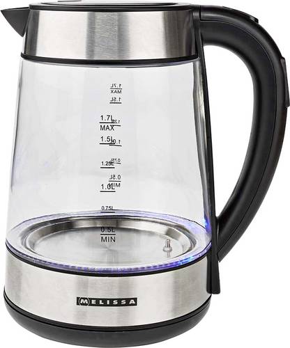 Melissa 16130311 Wasserkocher Silber, Transparent Fassungsvermögen: 1.7 l