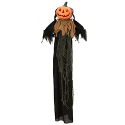 SATISFIRE Halloween Figur Kürbiskopf, animiert 115cm