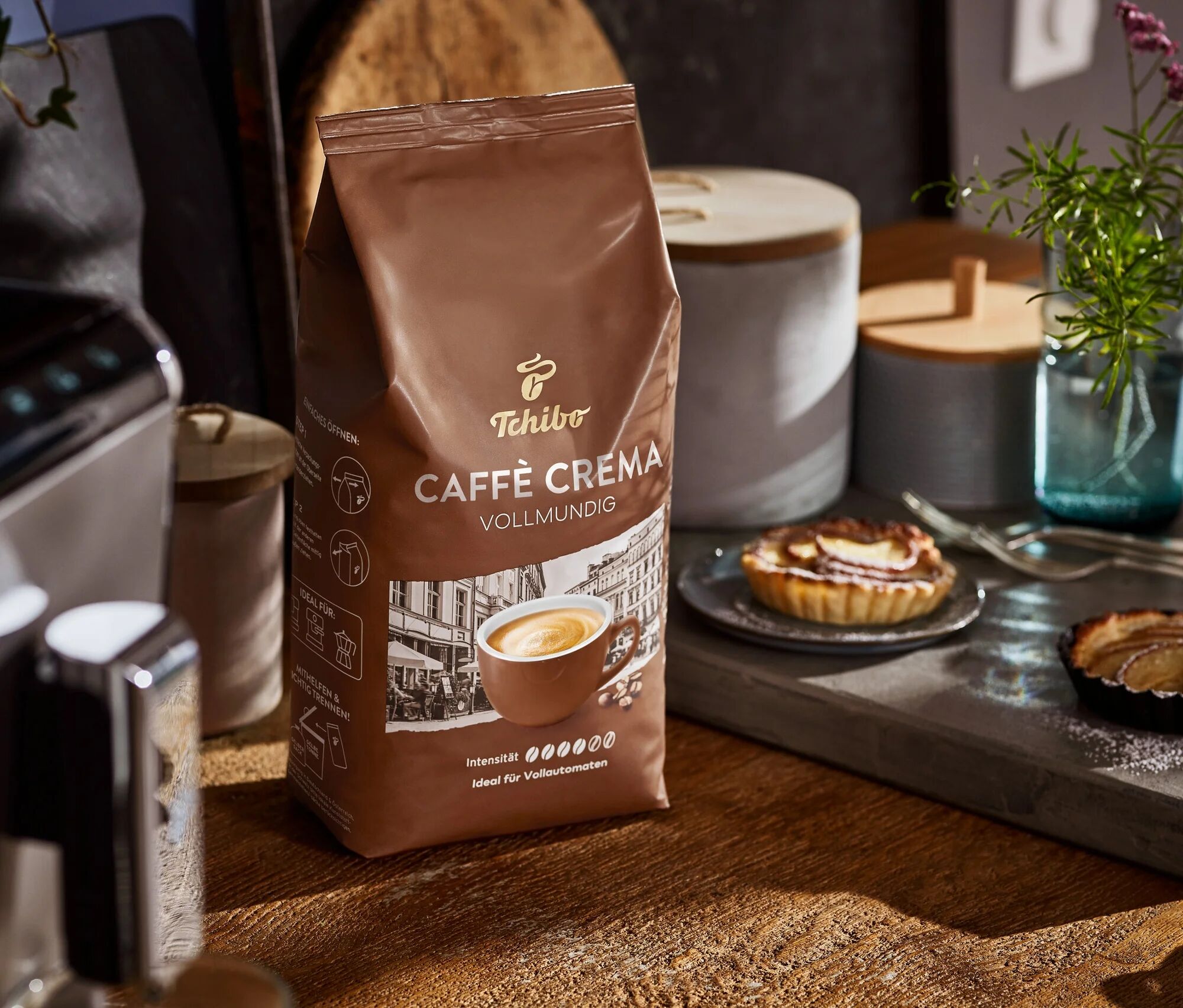Tchibo - Caffè Crema Vollmundig - 1 kg Ganze Bohne - Intensität: 4/6