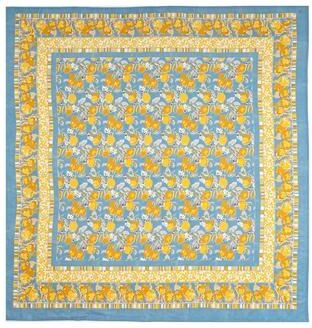 "Couleur Nature Citron Tablecloth - Blue - 59"" x 59"""
