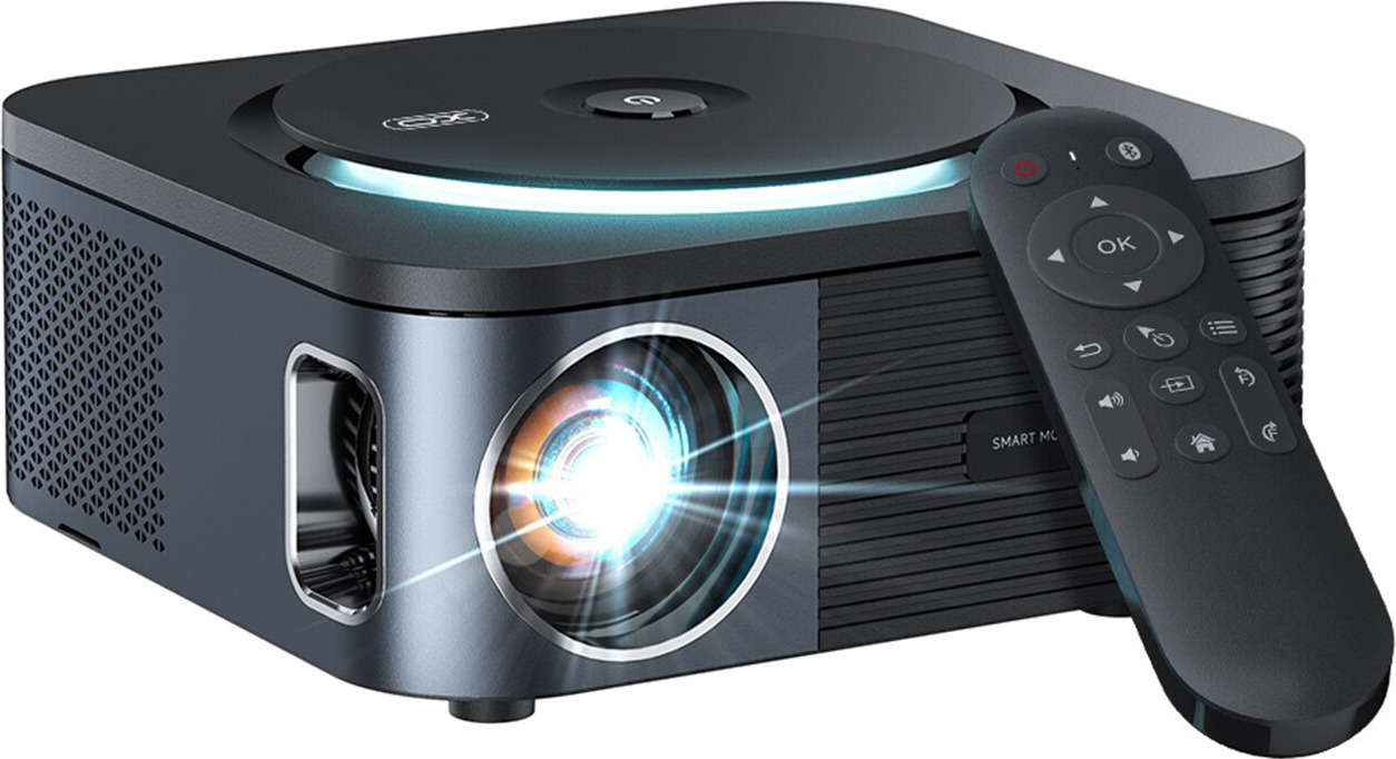 XO Projektor Full HD,HDMI,USB, Beamer to home to business von zu Hause ins Geschäft, Für Filme, Spiele und Präsentationen, schwarz